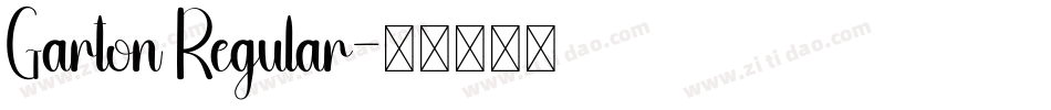Garton Regular字体转换